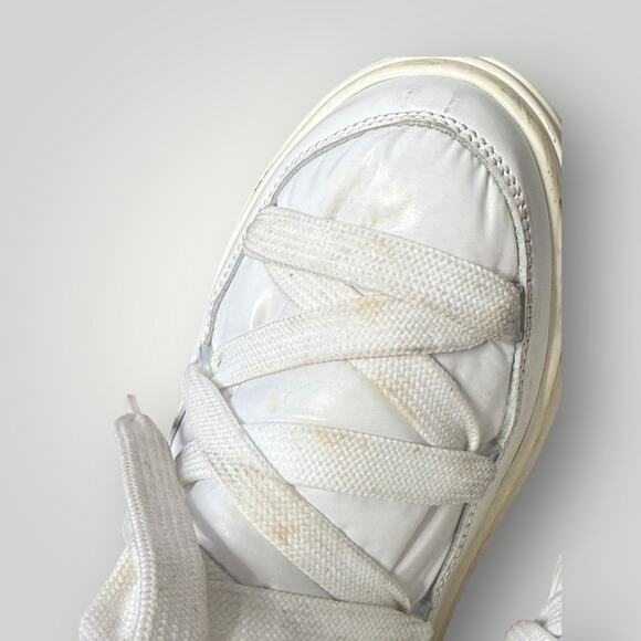 Moncler White Nylon and Leather Insolux Snow Boots Size 39 EU / 8 US - Picture 11 of 16